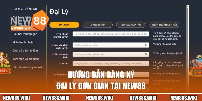 Đăng ký đối tác đơn giản